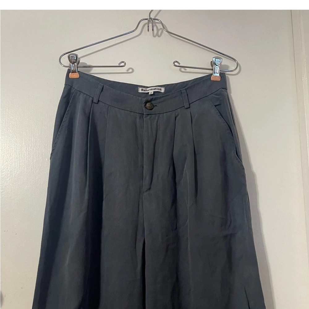Reformation Mason Trouser Pant Grey size 2